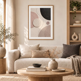 Soft Orbit | Minimal Abstract Plaster Art Print