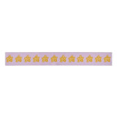 Soft Orchid Pink Golden Flowers Birthday Grosgrain Lint (Voorkant)