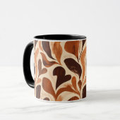 Soft Organic Art Mug – Beige & Brown Palette Mok (Voorkant links)