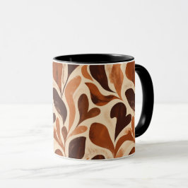 Soft Organic Art Mug – Beige & Brown Palette Mok