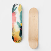 Soft Organic - Pastel Abstract Minimalist Persoonlijk Skateboard (Voorkant)