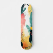 Soft Organic - Pastel Abstract Minimalist Persoonlijk Skateboard (Voorkant)