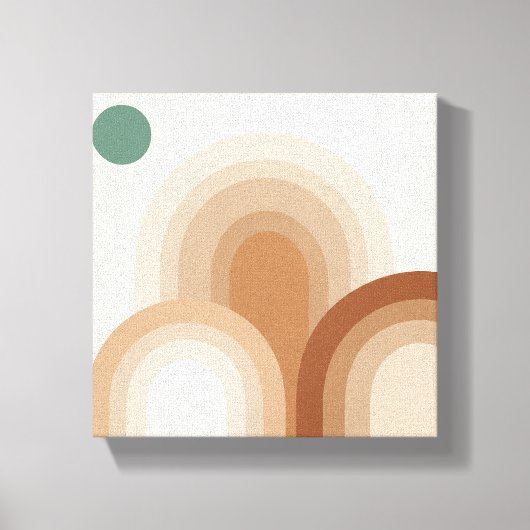 Soft Overlapping Arches – Earthy Minimalist Boho W Canvas Afdruk (Voorkant)