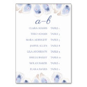 Soft Oyster Alphabetic Seating Chart Cards   Kaart (Voorkant)