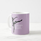 Soft Paars Ballerina Silhouette Dance Quote Koffiemok (Voorkant links)