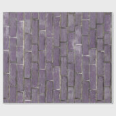 Soft Paars Brick Wall patroon Cadeaupapier (Vlak)