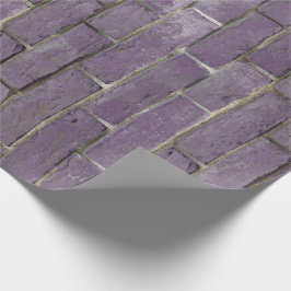 Soft Paars Brick Wall patroon Cadeaupapier