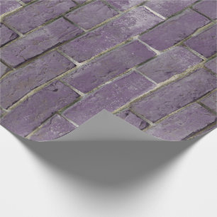 Soft Paars Brick Wall patroon Cadeaupapier