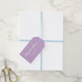 Soft Paars & White Modern minimalist - Hartelijk d Cadeaulabel (Met Touw)
