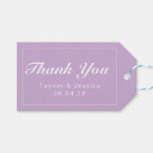 Soft Paars & White Modern minimalist - Hartelijk d Cadeaulabel (Voorkant (Horizontaal))