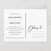 SOFT PAARSE LILA WATERVERF FLORAL BABY SHOWER UITNODIGING BRIEFKAART (Achterkant)