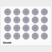 Soft Paarse Schotse Heather Wedding Hearts Ronde Sticker (Vel)