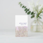 Soft Paarse Silver Sequins Beauty Stylist Visitekaartje (Staand voorkant)