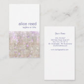 Soft Paarse Silver Sequins Beauty Stylist Visitekaartje (Voorkant / Achterkant)