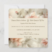 Soft Painted Roos's trouwuitnodiging Kaart (Voorkant)