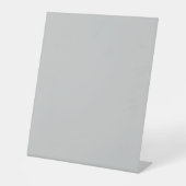Soft Pale Gray Geometric Reclamebord Met Voetstuk (Voorkant)
