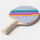 Soft Pansy Dream Gestreept met Naam Tafeltennisbatje (Voorkant Gekanteld)