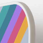 Soft Pansy Dream Stripes met naam Pickleball Paddle (Links Detail)