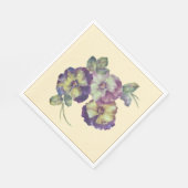 Soft Pansy Floral Napkins | Everyday & Special Occ Servet (Hoek)