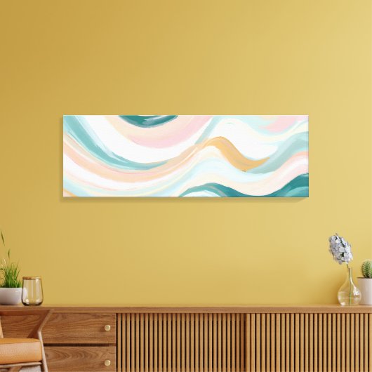 Soft Pastel Abstracte muurkunst Canvas Afdruk (Insitu (Woonkamer))