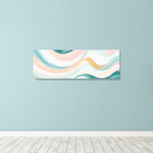 Soft Pastel Abstracte muurkunst Canvas Afdruk (Insitu (Houten vloer))