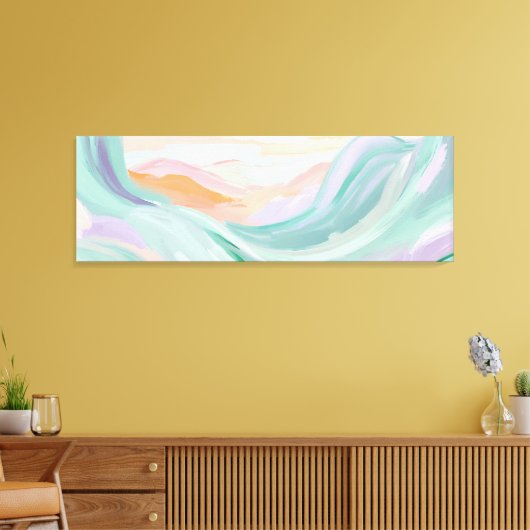 Soft Pastel Abstracte muurkunst Canvas Afdruk (Insitu (Woonkamer))