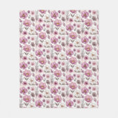 Soft Pastel Anemone Floral Collection Fleece Deken (Voorkant)