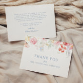 Soft Pastel Bloem Bruidsfeest Bedankkaart