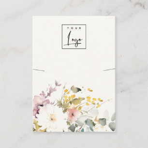 Soft Pastel Bloemen Bunch Ketting Logo Display Visitekaartje