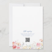 Soft Pastel Bloom QR Code Vrijgezellenfeest Kaart (Achterkant)