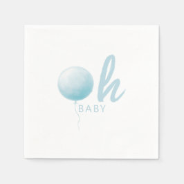 Soft Pastel Blue Balloon Baby Boy Shower Party Servet