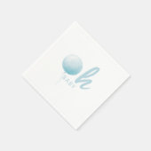 Soft Pastel Blue Balloon Baby Boy Shower Party Servet (Hoek)
