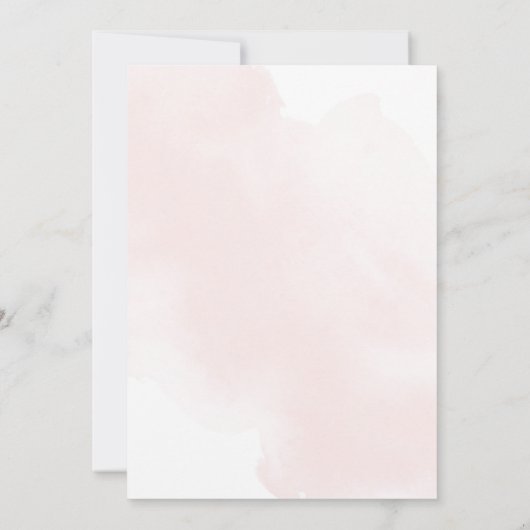 Soft Pastel Blush Bloemen Roze Glitter Baby shower Kaart (Achterkant)