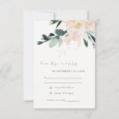 SOFT PASTEL BLUSH FLORAL BUNCH WATERVERF RSVP (Voorkant)