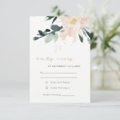 SOFT PASTEL BLUSH FLORAL BUNCH WATERVERF RSVP (Staand voorkant)