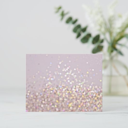 Soft Pastel Bokeh Sparkles Briefkaart (Staand voorkant)