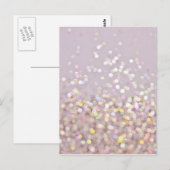 Soft Pastel Bokeh Sparkles Briefkaart (Voorkant / Achterkant)