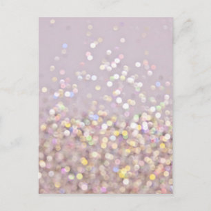 Soft Pastel Bokeh Sparkles Briefkaart