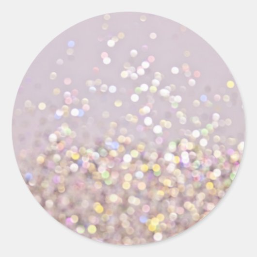 Soft Pastel Bokeh Sparkles Ronde Sticker (Voorkant)