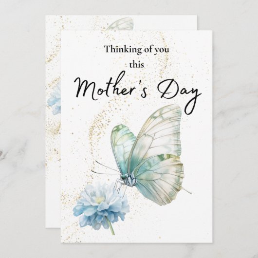 Soft Pastel Butterfly Kaart Moederdag Comfort (Voorkant / Achterkant)