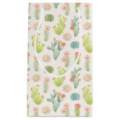 Soft Pastel Cactus & Succulent Pattern Klein Cadeauzakje (Voorkant)