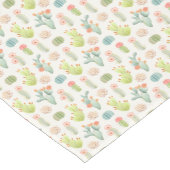 Soft Pastel Cactus & Succulent Pattern Korte Tafelloper (Hoek)