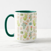 Soft Pastel Cactus & Succulent Pattern Mok (Links)