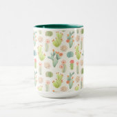 Soft Pastel Cactus & Succulent Pattern Mok (Midden)
