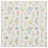 Soft Pastel Cactus & Succulent Pattern Stof (Swatch)