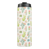 Soft Pastel Cactus & Succulent Pattern Thermosbeker (Voorkant)