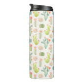Soft Pastel Cactus & Succulent Pattern Thermosbeker (Geroteerd rechts)