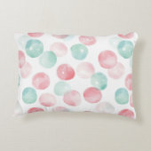 Soft Pastel Charm in Pink, Green & Blue Accent Kussen (Achterkant)