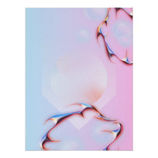 'Soft Pastel & Chrome' Decor Perfect Poster