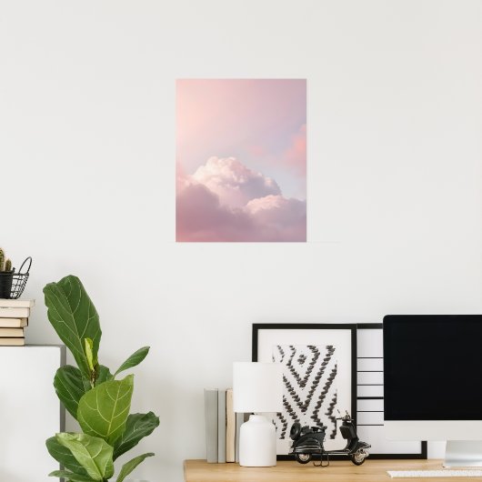 Soft Pastel Cloud Sky Art Print (Thuiskantoor)